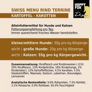 HNW-DP200-07_HAPPY FOR Dogs Swiss Menü Rind Terrine mit Kartoffeln 1 x 200g_8425342x.jpg