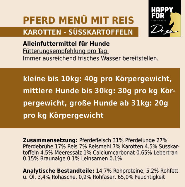 HNW-DP400-03_HAPPY FOR Dog Pferd Menü mit Reis1x400gx.jpg