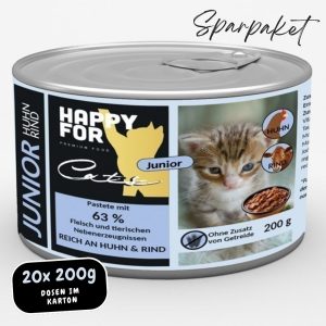 HAPPYFOR Premium Katzenfutter Junior Pastete 20 x 200g Sparset.jpg